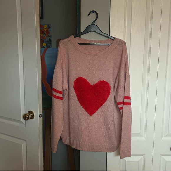 next Sweaters - Next Pink Sweater with Red Heart